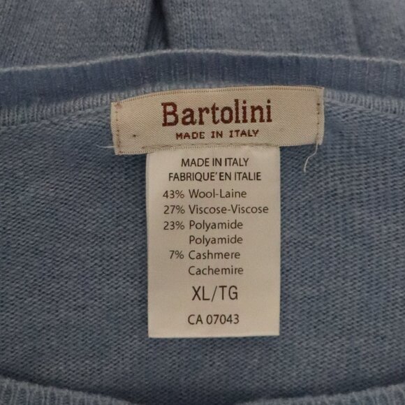 Bartolini Womens Blue Sz XL Wool/Cashmere Italian 'Ciao' Pullover Knit Sweater - Picture 10 of 11